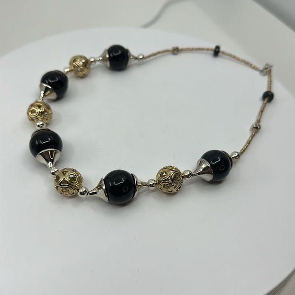 RLM Studio Elegance 20” Sterling Silver & 18k Gold-Plated Lace Bead Necklace - Picture 12 of 12